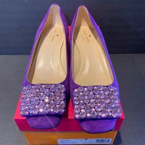 Kate Spade Women's MIXER Ultra Violet Suede w Amethyst Stones.  Size 7